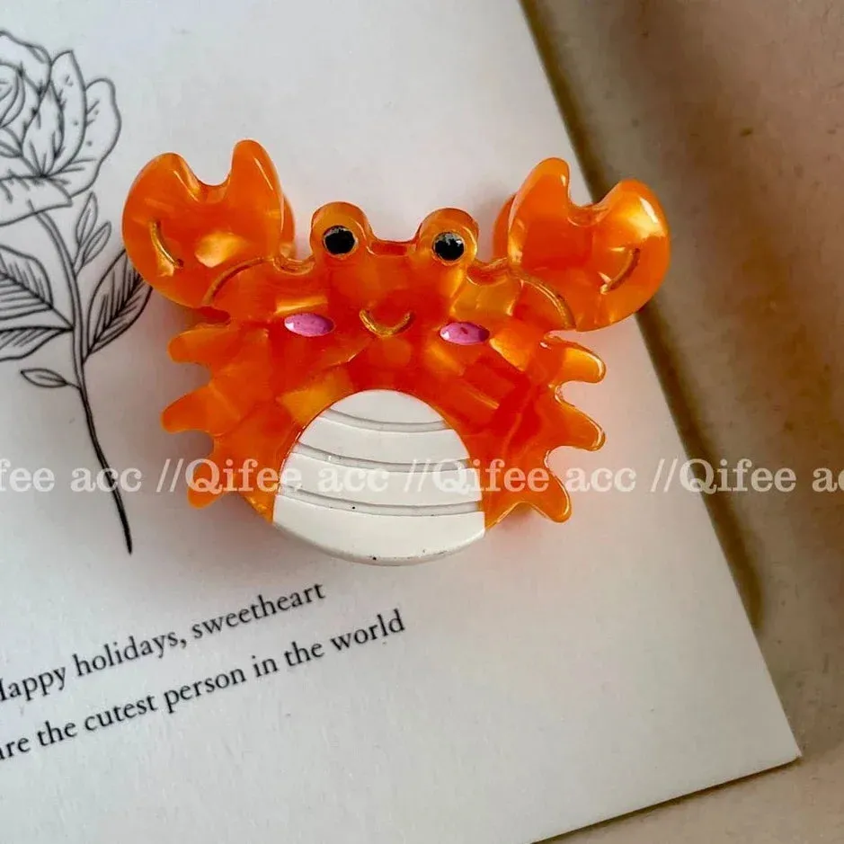 🐚✨ Adorable Ocean Friends Mini Hair Claw Clips - Cute Crabs, Whales & Starfish Hair Accessories for Women! 🌊🐳