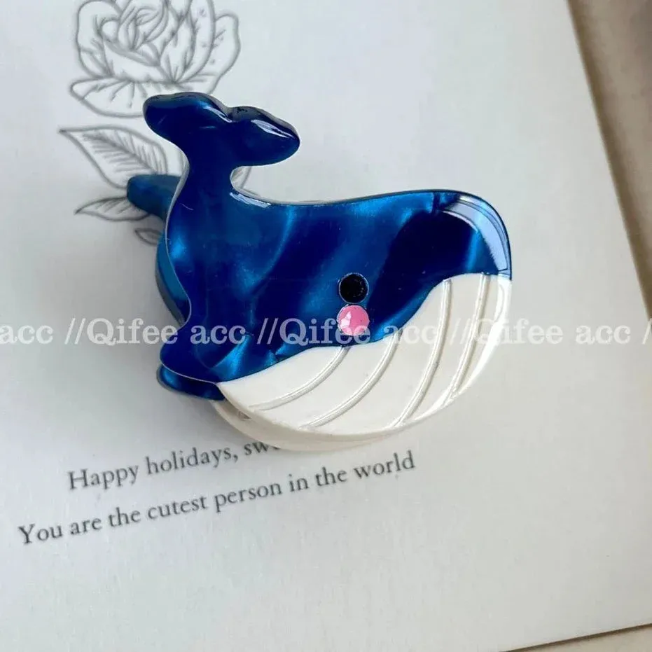 🐚✨ Adorable Ocean Friends Mini Hair Claw Clips - Cute Crabs, Whales & Starfish Hair Accessories for Women! 🌊🐳