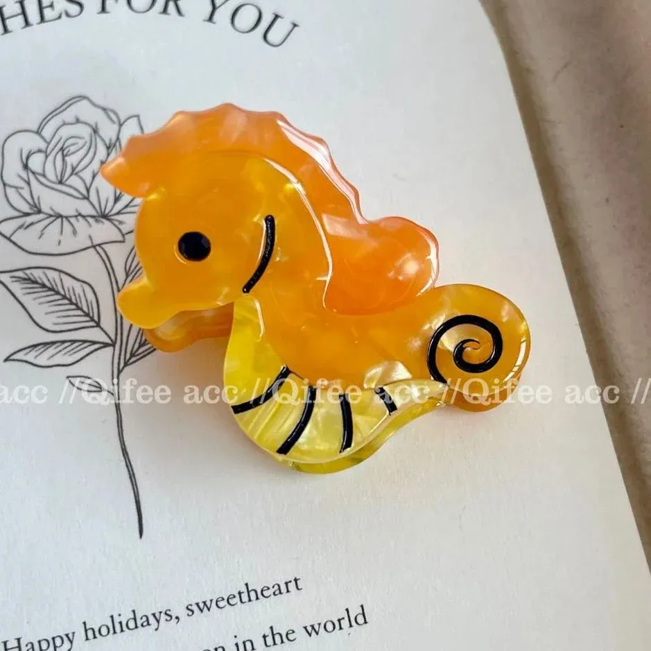 🐚✨ Adorable Ocean Friends Mini Hair Claw Clips - Cute Crabs, Whales & Starfish Hair Accessories for Women! 🌊🐳