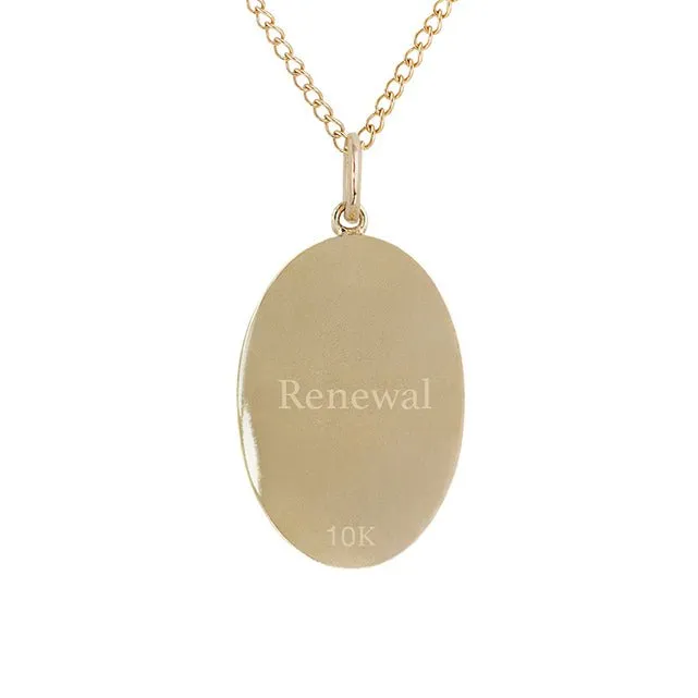 10K Gold Medium "Protea" Necklace with Diamond Detail