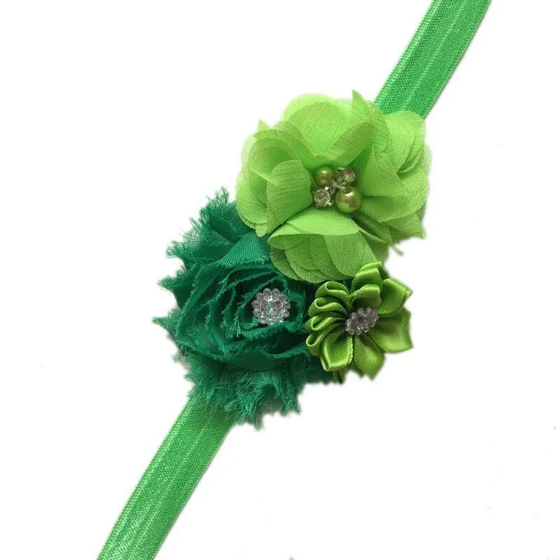 14 color available Girl Baby Kids Toddler Infant Flower Rhinestone Headband Hair Accessories Band