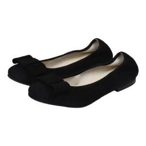 1412 - Black Glitzy Flats for Girl/Teen/Women by London Kids