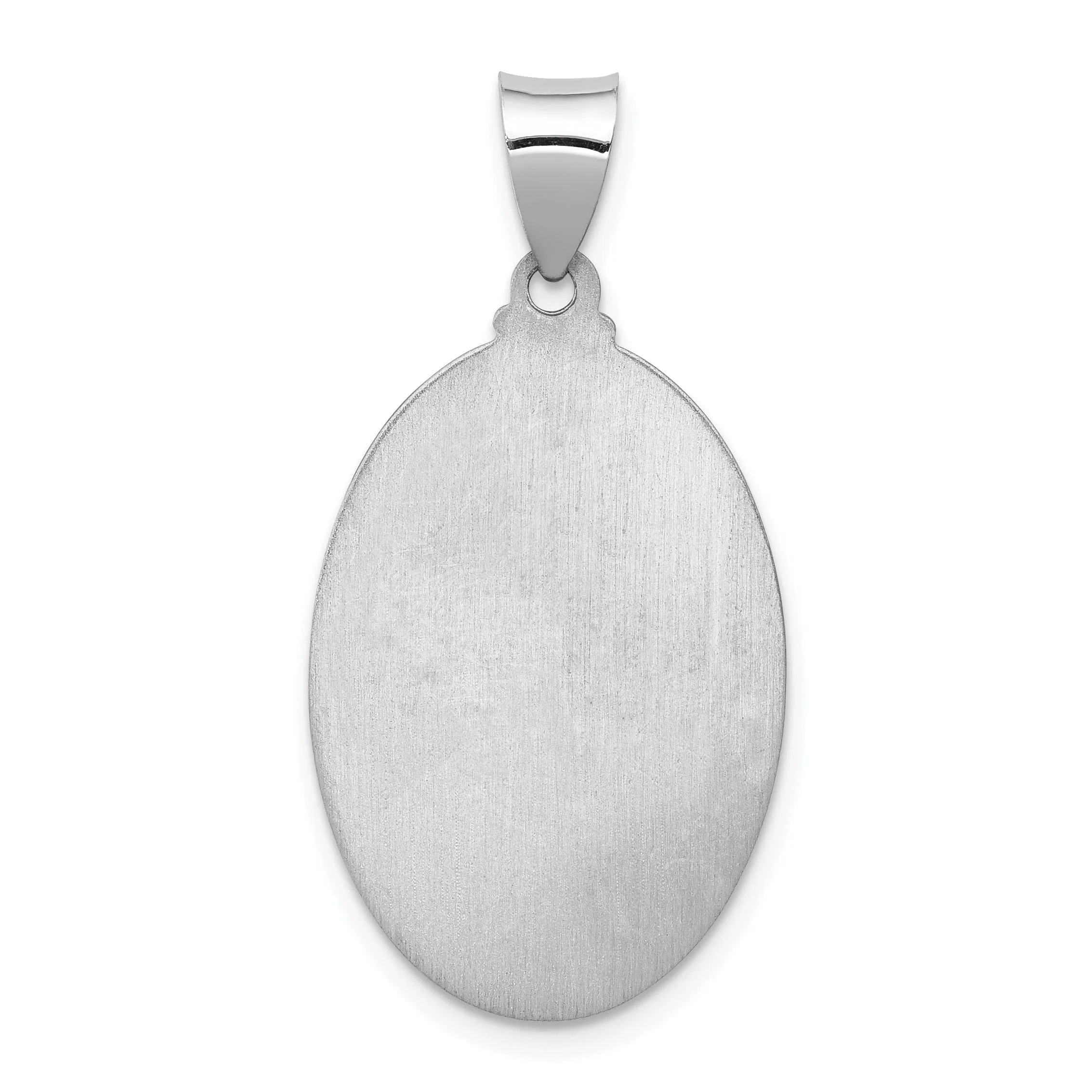 14k White Gold Saint Anthony Medal Pendant
