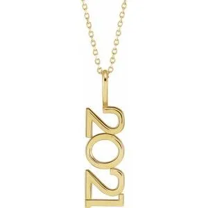 14K Yellow 2021 Year 16-18" Necklace