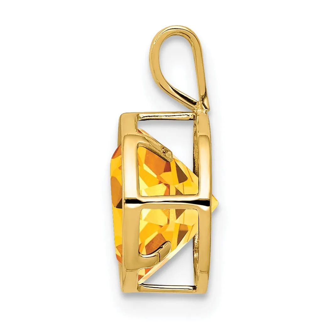 14k Yellow Gold Round Bezel Pendant