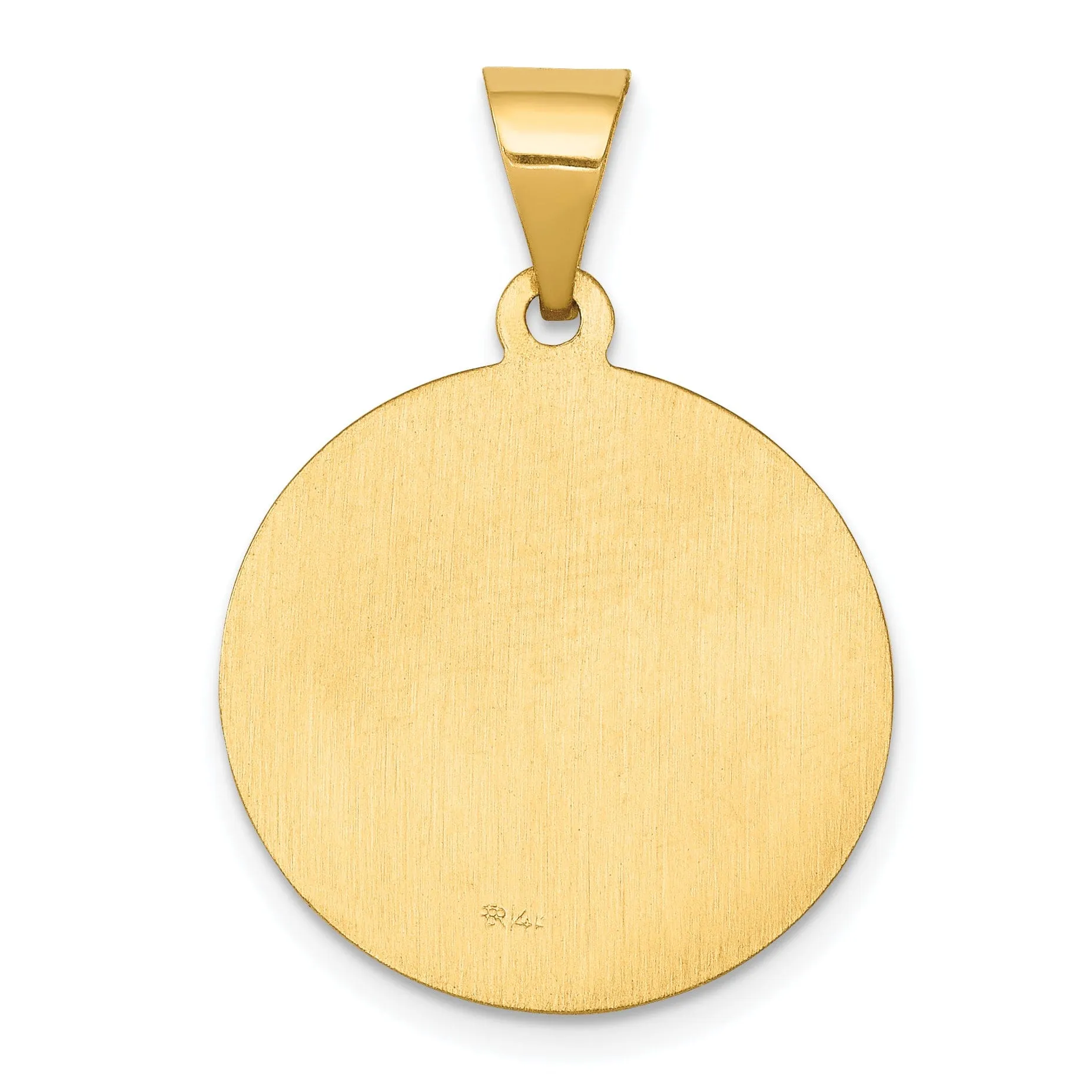 14k Yellow Gold Saint George Medal Pendant