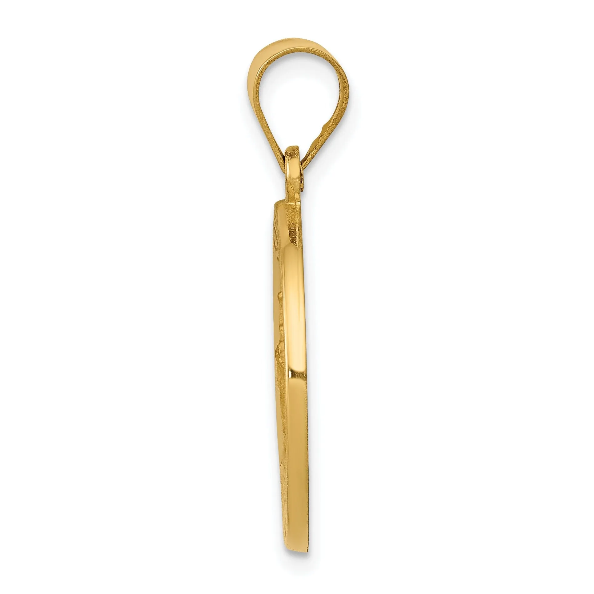 14k Yellow Gold Saint George Medal Pendant