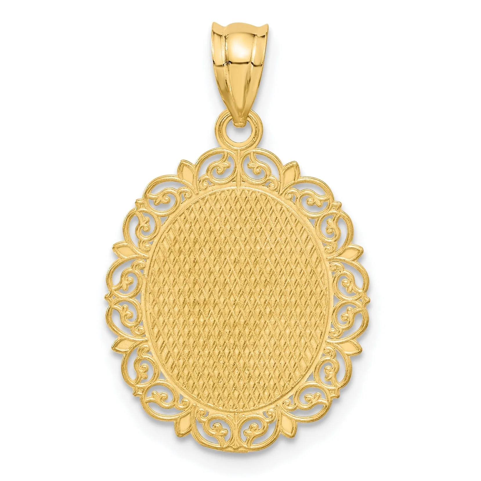 14k Yellow Gold Satin Capricorn Zodiac Pendant