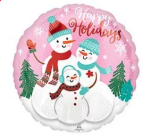 17" Holiday Snow Family