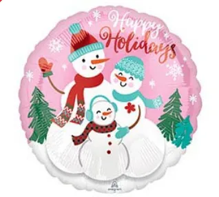 17" Holiday Snow Family
