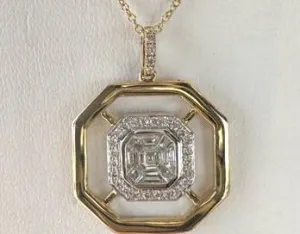 18k Doves by Doron Paloma Diamond Pendant