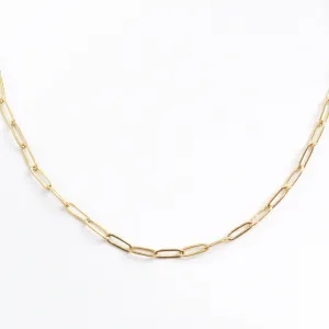18k Gold Fill Paperclip Chain Necklaces