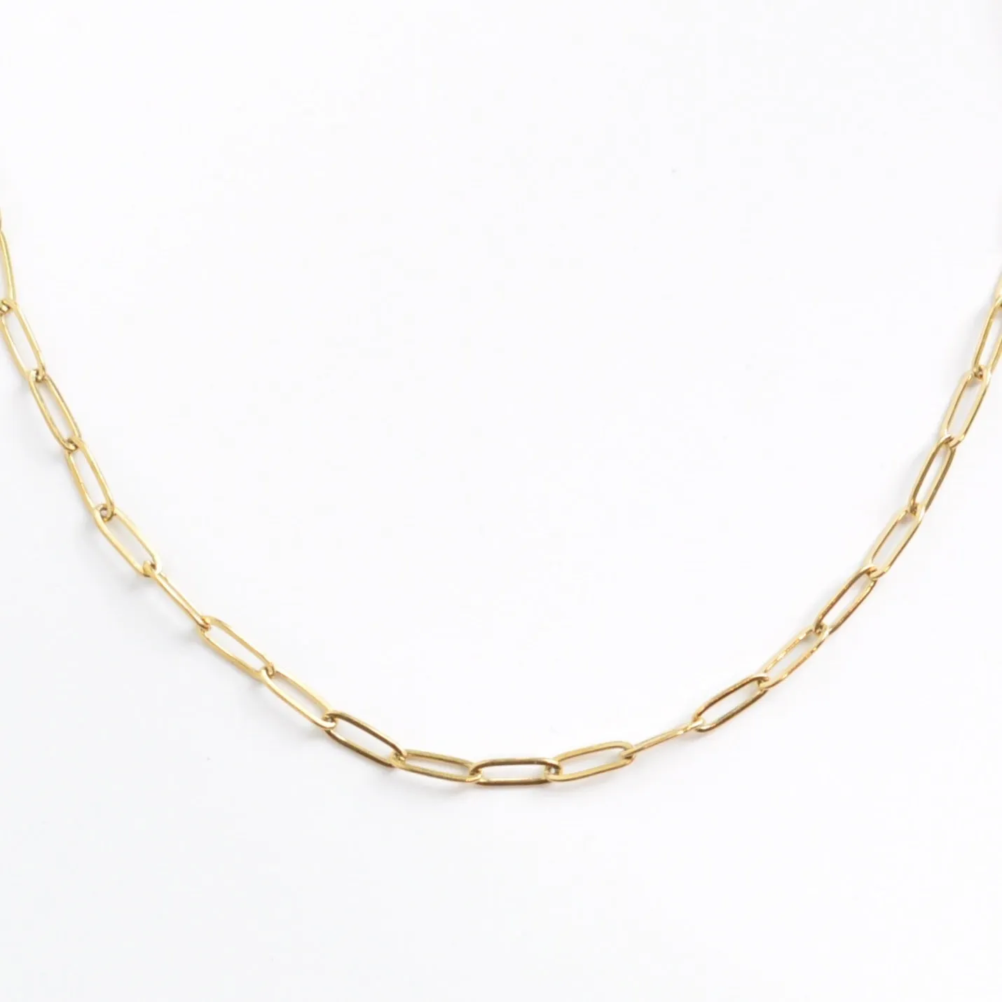 18k Gold Fill Paperclip Chain Necklaces