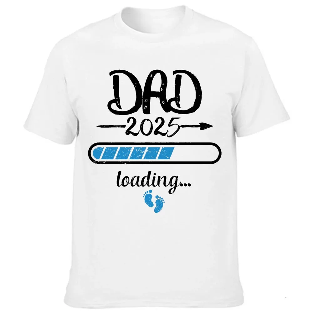 2025 New Cute Dad  Mom  Baby Printed Couple Maternity T-Shirt Pregnancy Announcement Shirt Couple Pregnant Tshirt Clothes