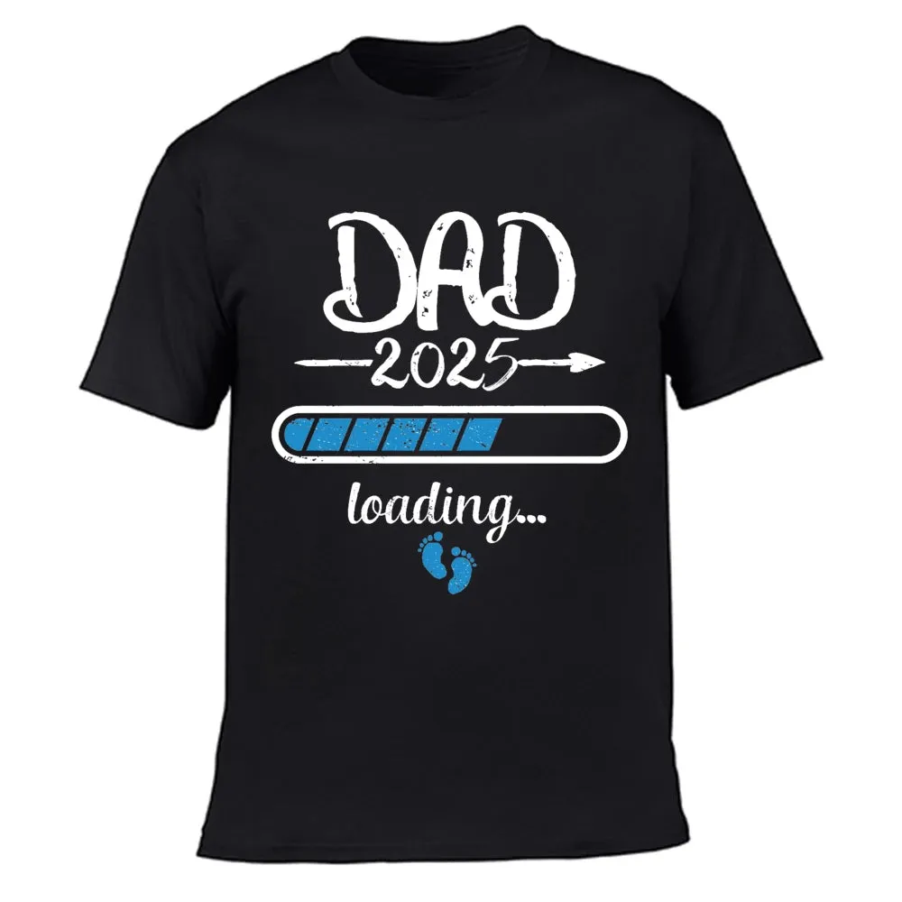 2025 New Cute Dad  Mom  Baby Printed Couple Maternity T-Shirt Pregnancy Announcement Shirt Couple Pregnant Tshirt Clothes