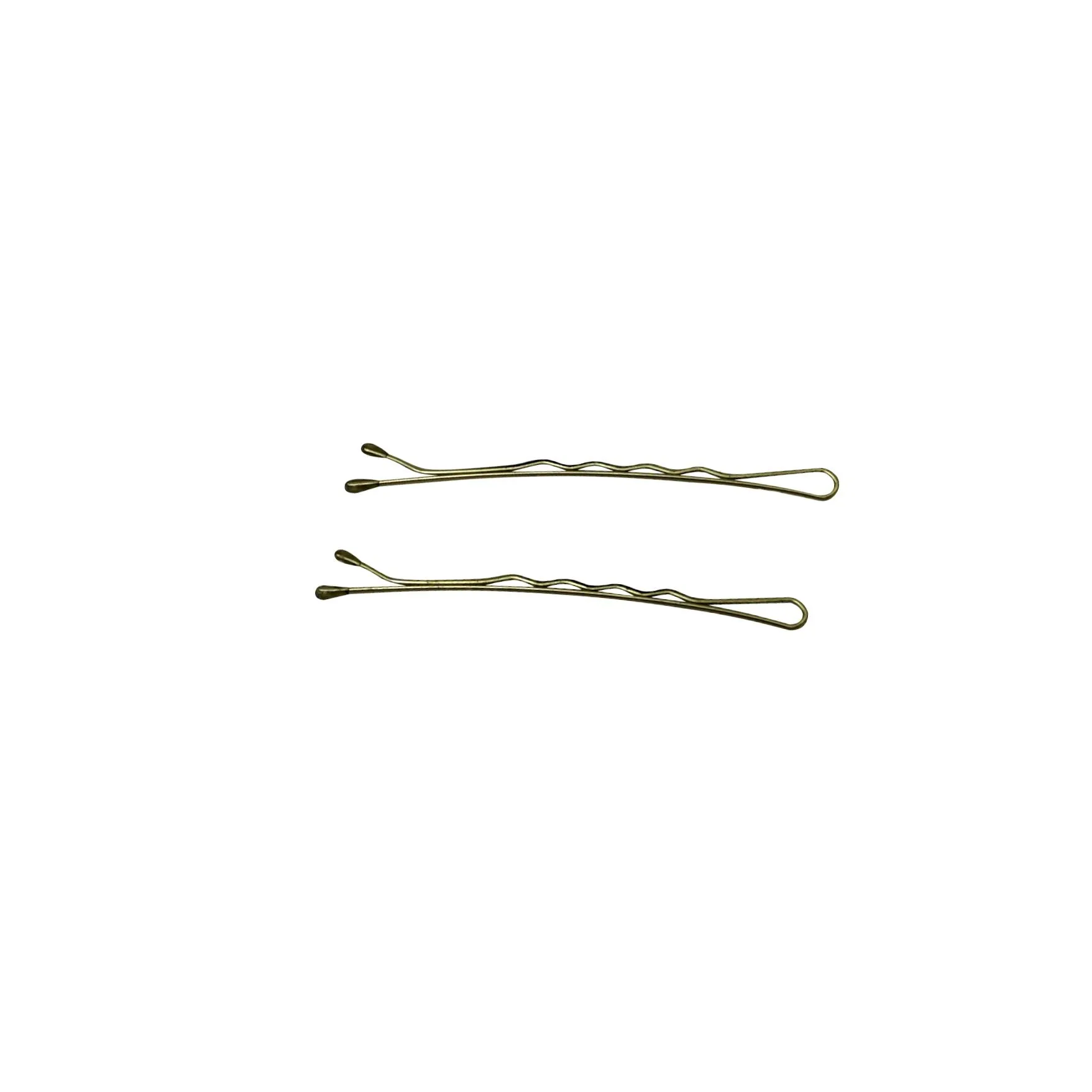280, Tortoise Shell Color (Brassed/Black), 2.4in (6.0cm), Italian Made Bobby Pins, Recloseable Stay Clean and Organized Container