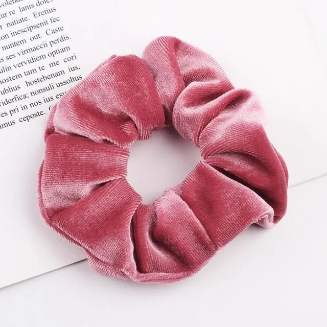 30 colors Velvet Scrunchie Women Girls Elastic Hair Rubber Bands Accessories Gum For Women Tie Hair Ring Rope Ponytail Holder