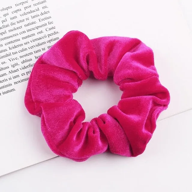 30 colors Velvet Scrunchie Women Girls Elastic Hair Rubber Bands Accessories Gum For Women Tie Hair Ring Rope Ponytail Holder