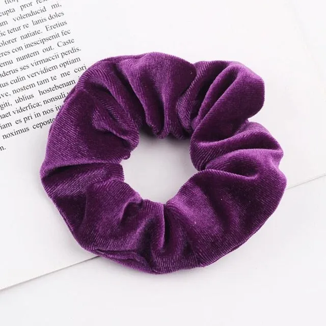30 colors Velvet Scrunchie Women Girls Elastic Hair Rubber Bands Accessories Gum For Women Tie Hair Ring Rope Ponytail Holder