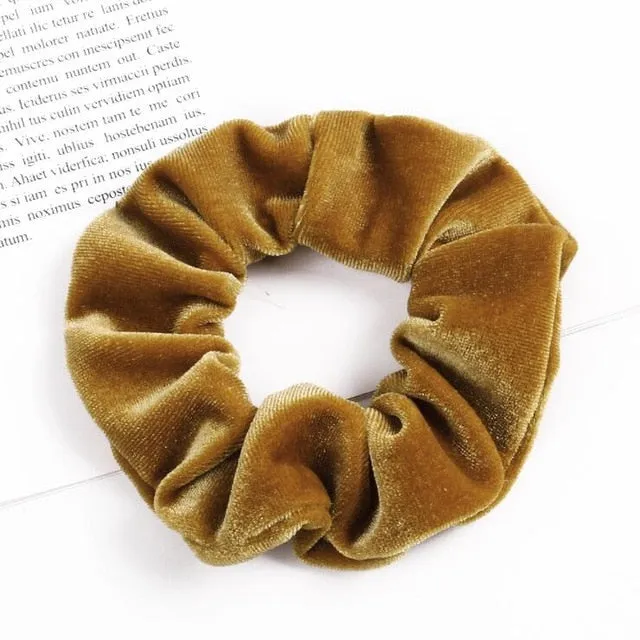 30 colors Velvet Scrunchie Women Girls Elastic Hair Rubber Bands Accessories Gum For Women Tie Hair Ring Rope Ponytail Holder