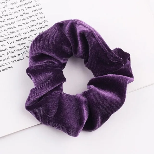 30 colors Velvet Scrunchie Women Girls Elastic Hair Rubber Bands Accessories Gum For Women Tie Hair Ring Rope Ponytail Holder