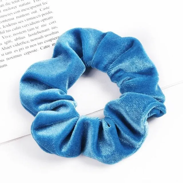 30 colors Velvet Scrunchie Women Girls Elastic Hair Rubber Bands Accessories Gum For Women Tie Hair Ring Rope Ponytail Holder