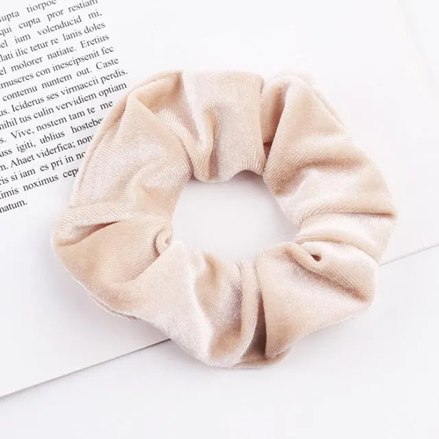30 colors Velvet Scrunchie Women Girls Elastic Hair Rubber Bands Accessories Gum For Women Tie Hair Ring Rope Ponytail Holder