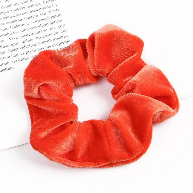 30 colors Velvet Scrunchie Women Girls Elastic Hair Rubber Bands Accessories Gum For Women Tie Hair Ring Rope Ponytail Holder