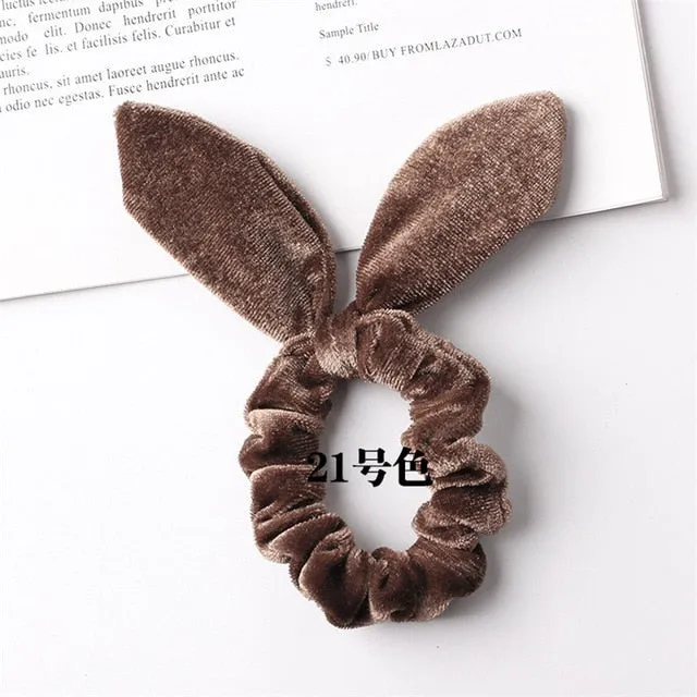 30 colors Velvet Scrunchie Women Girls Elastic Hair Rubber Bands Accessories Gum For Women Tie Hair Ring Rope Ponytail Holder
