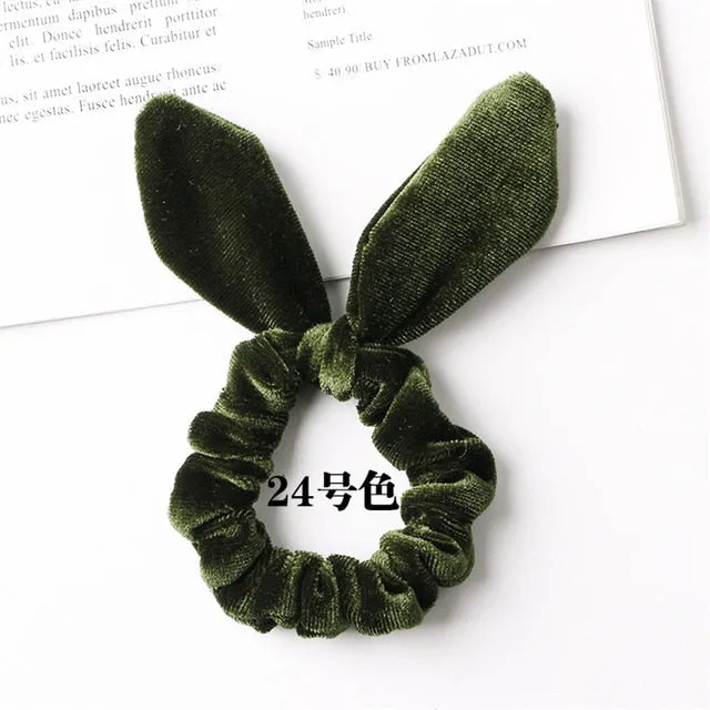30 colors Velvet Scrunchie Women Girls Elastic Hair Rubber Bands Accessories Gum For Women Tie Hair Ring Rope Ponytail Holder