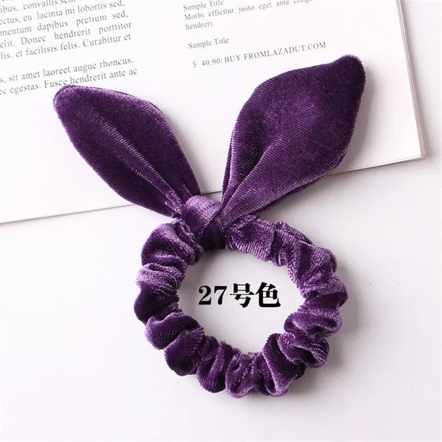 30 colors Velvet Scrunchie Women Girls Elastic Hair Rubber Bands Accessories Gum For Women Tie Hair Ring Rope Ponytail Holder