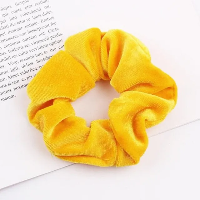 30 colors Velvet Scrunchie Women Girls Elastic Hair Rubber Bands Accessories Gum For Women Tie Hair Ring Rope Ponytail Holder