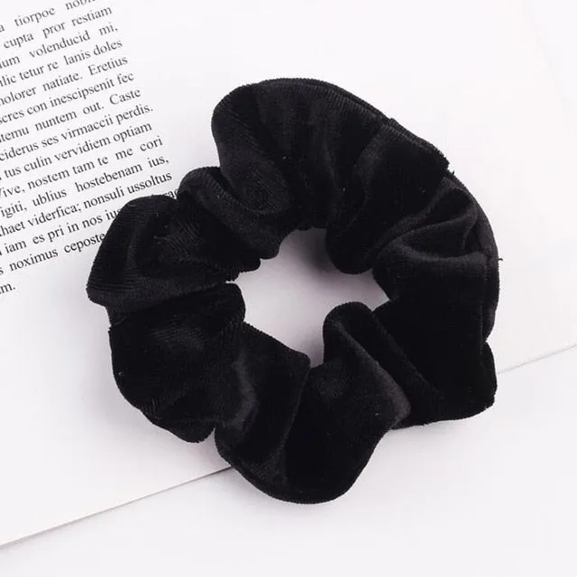 30 colors Velvet Scrunchie Women Girls Elastic Hair Rubber Bands Accessories Gum For Women Tie Hair Ring Rope Ponytail Holder