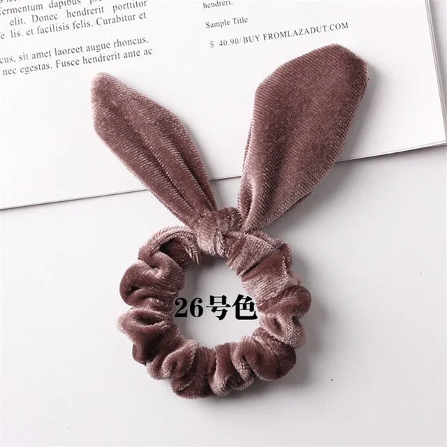 30 colors Velvet Scrunchie Women Girls Elastic Hair Rubber Bands Accessories Gum For Women Tie Hair Ring Rope Ponytail Holder