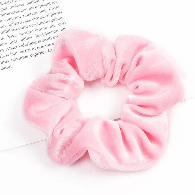 30 colors Velvet Scrunchie Women Girls Elastic Hair Rubber Bands Accessories Gum For Women Tie Hair Ring Rope Ponytail Holder