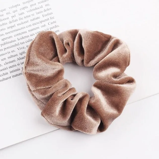 30 colors Velvet Scrunchie Women Girls Elastic Hair Rubber Bands Accessories Gum For Women Tie Hair Ring Rope Ponytail Holder