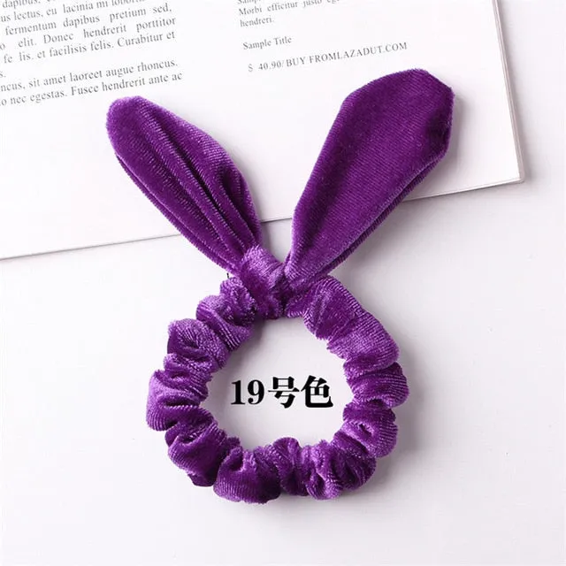 30 colors Velvet Scrunchie Women Girls Elastic Hair Rubber Bands Accessories Gum For Women Tie Hair Ring Rope Ponytail Holder