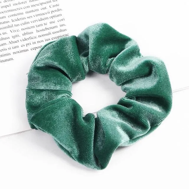 30 colors Velvet Scrunchie Women Girls Elastic Hair Rubber Bands Accessories Gum For Women Tie Hair Ring Rope Ponytail Holder