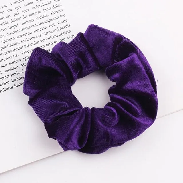 30 colors Velvet Scrunchie Women Girls Elastic Hair Rubber Bands Accessories Gum For Women Tie Hair Ring Rope Ponytail Holder