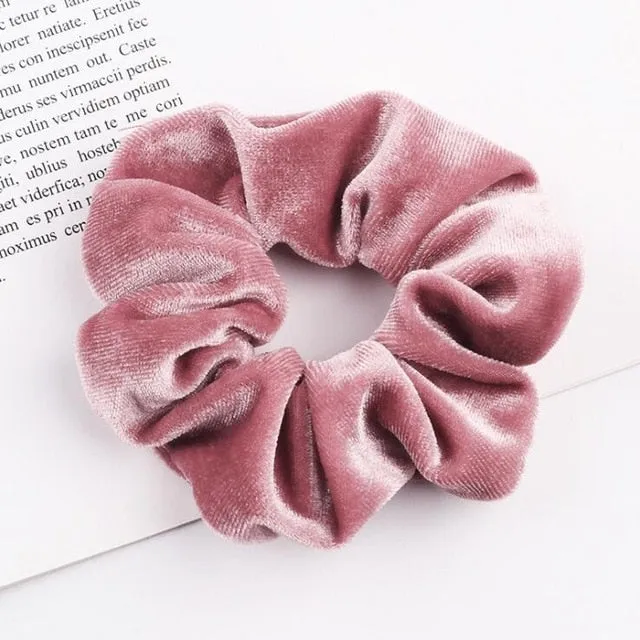 30 colors Velvet Scrunchie Women Girls Elastic Hair Rubber Bands Accessories Gum For Women Tie Hair Ring Rope Ponytail Holder