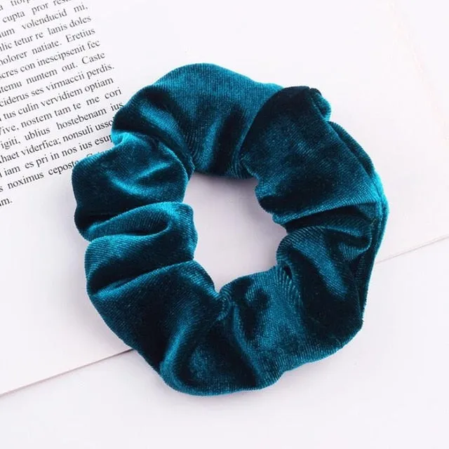 30 colors Velvet Scrunchie Women Girls Elastic Hair Rubber Bands Accessories Gum For Women Tie Hair Ring Rope Ponytail Holder