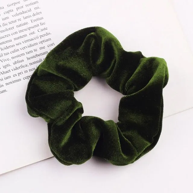 30 colors Velvet Scrunchie Women Girls Elastic Hair Rubber Bands Accessories Gum For Women Tie Hair Ring Rope Ponytail Holder