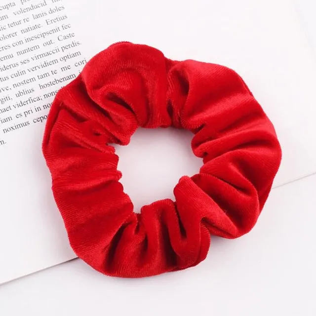 30 colors Velvet Scrunchie Women Girls Elastic Hair Rubber Bands Accessories Gum For Women Tie Hair Ring Rope Ponytail Holder