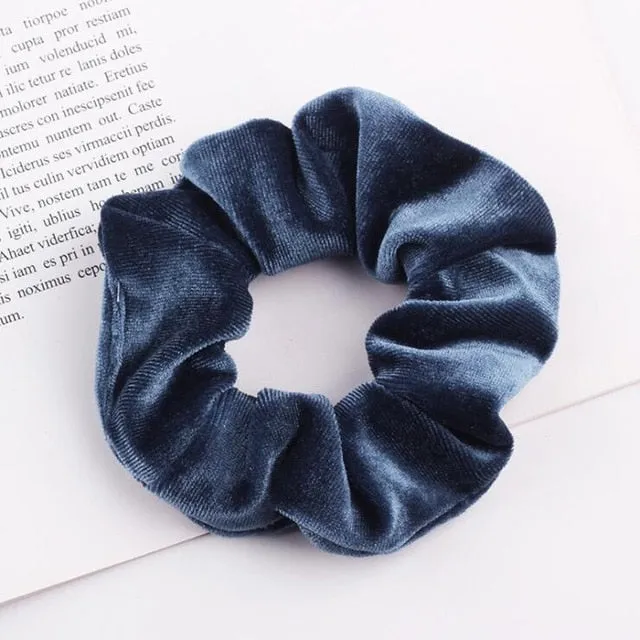 30 colors Velvet Scrunchie Women Girls Elastic Hair Rubber Bands Accessories Gum For Women Tie Hair Ring Rope Ponytail Holder