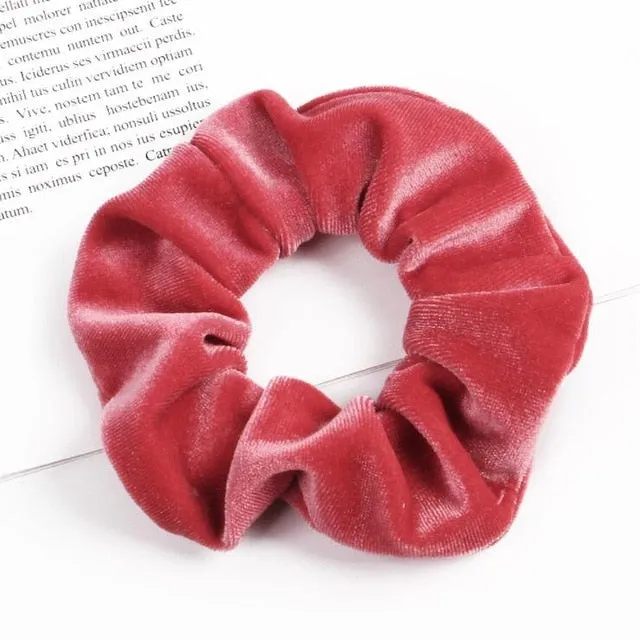 30 colors Velvet Scrunchie Women Girls Elastic Hair Rubber Bands Accessories Gum For Women Tie Hair Ring Rope Ponytail Holder