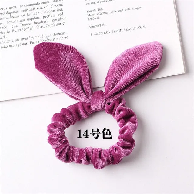 30 colors Velvet Scrunchie Women Girls Elastic Hair Rubber Bands Accessories Gum For Women Tie Hair Ring Rope Ponytail Holder