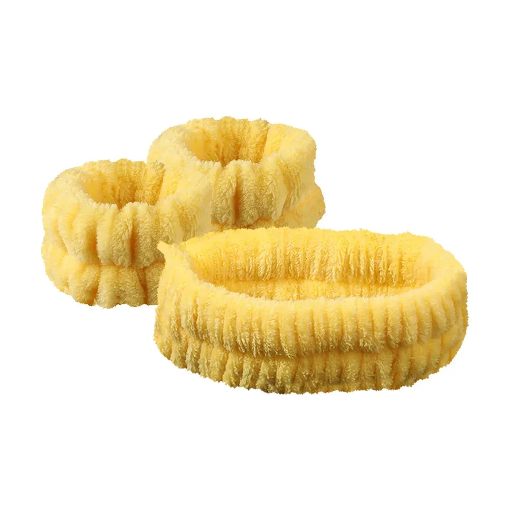 3pcs Set Face Wash headband Velvet Set Of Hair Bands Microfiber Headbands Make Up And Sports And Face Wash For Hair Accessories