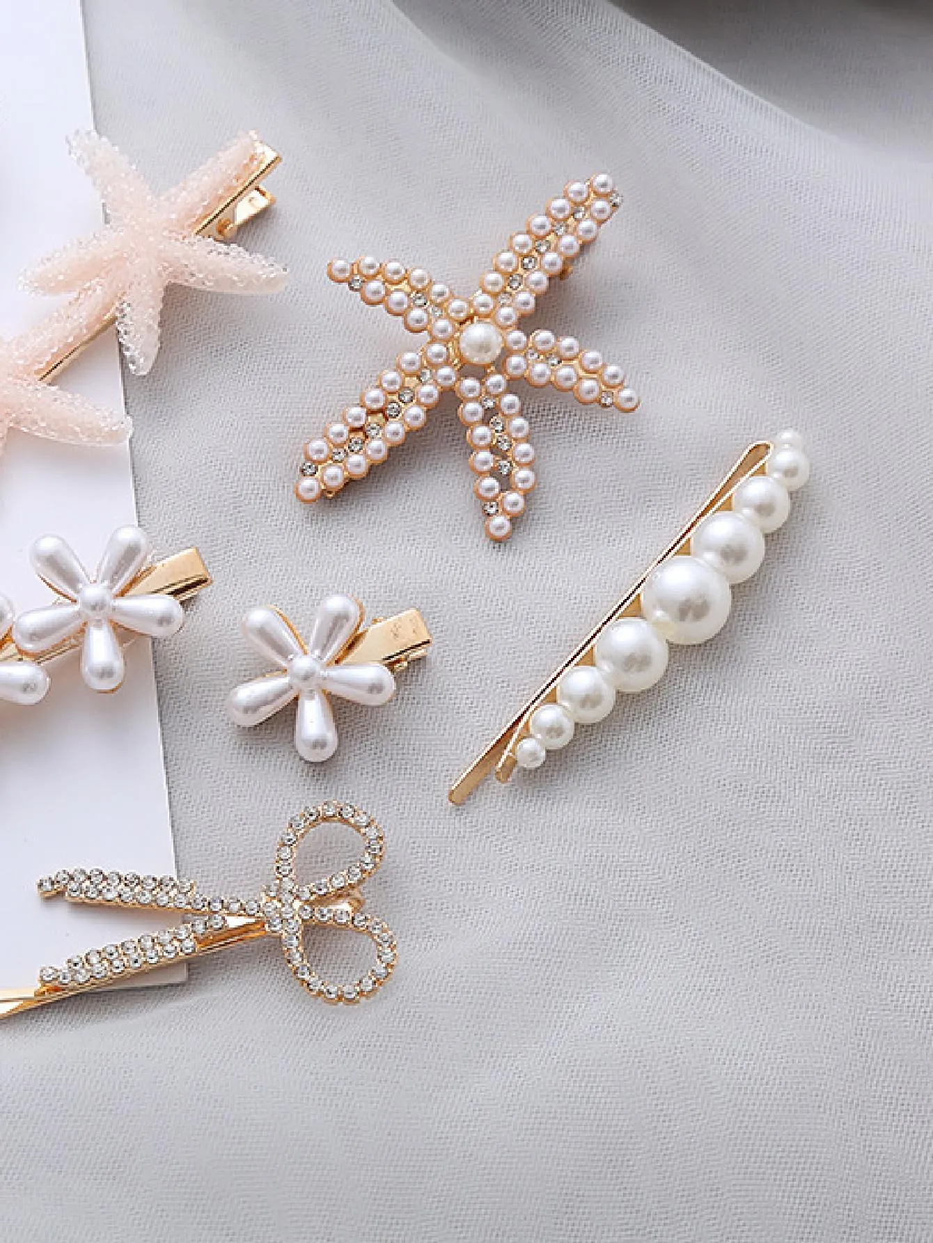 7pcs Flower & Bow Decor Exquisite Hair Clip - Multicolor