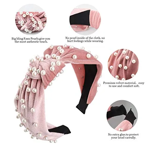Allucho Fashion Headbands with Pearls