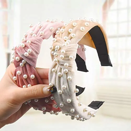 Allucho Fashion Headbands with Pearls